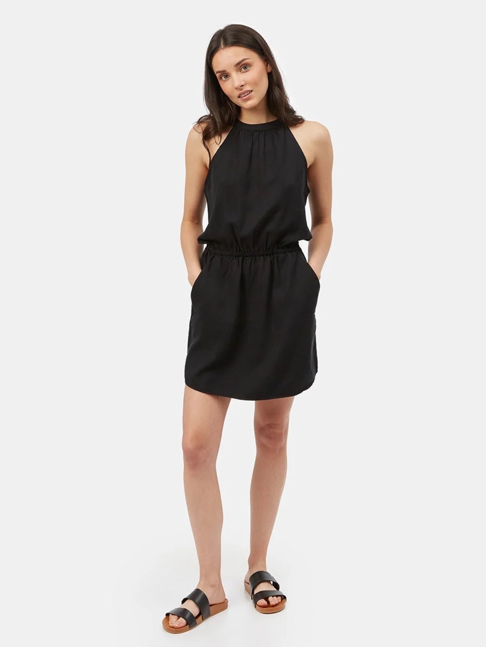 Tentree Cypress Dress Halterneck Summer Dress Sz Large | 10 Tree